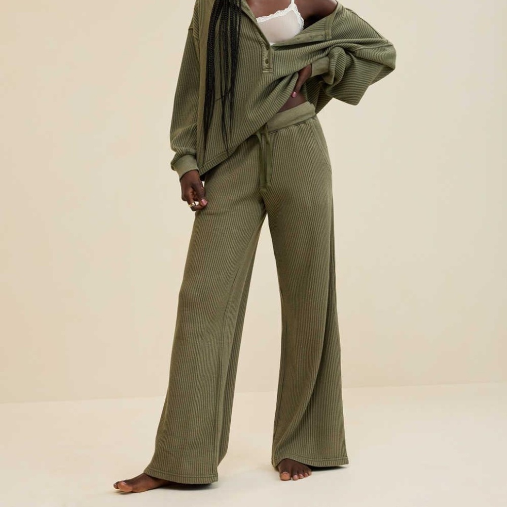 AERIE Waffle Trouser